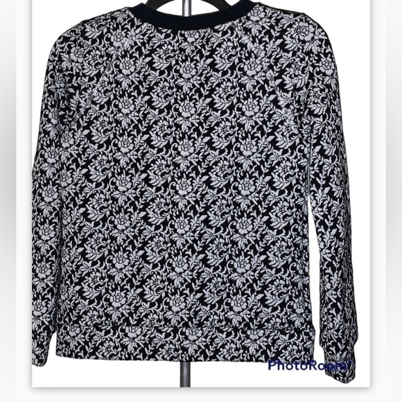 Ted Baker London Floral Crewneck Long Sleeves Zippered Detail Size 2 US 4-6 - Picture 6 of 12